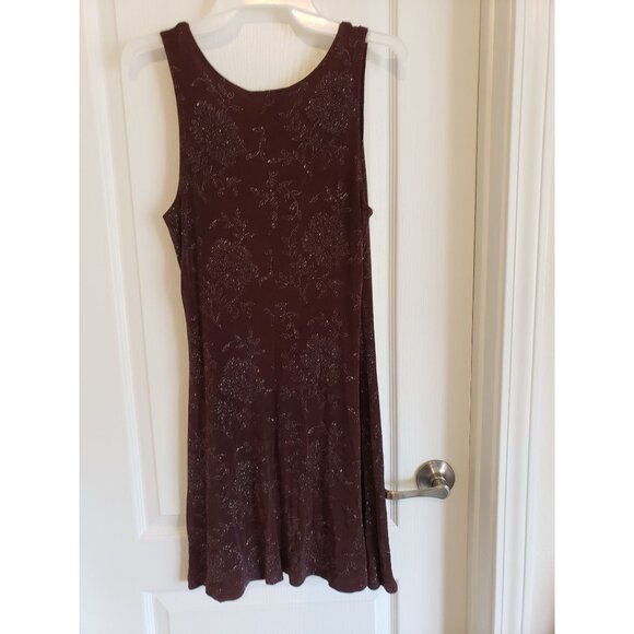 Marian & Marel brown fit and flare, skater, floral print dress, size M - Picture 4 of 5